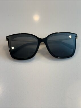Michael Kors Black Sunglasses with Dark Gray Lenses and gold arms